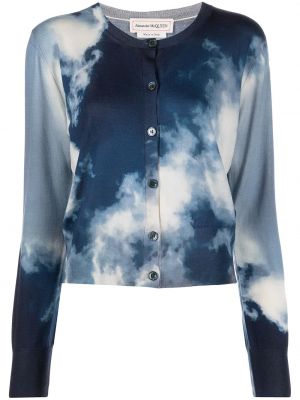 Tie dye silke strikkegenser Alexander Mcqueen