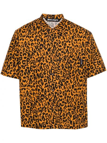 Риза с принт с леопардов принт Palm Angels