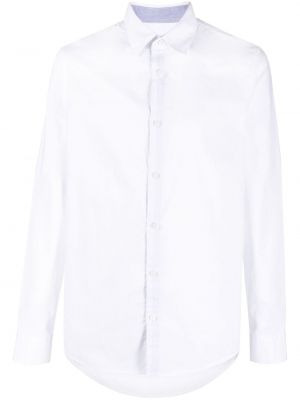 Bavlněná košile s výšivkou Armani Exchange bílá