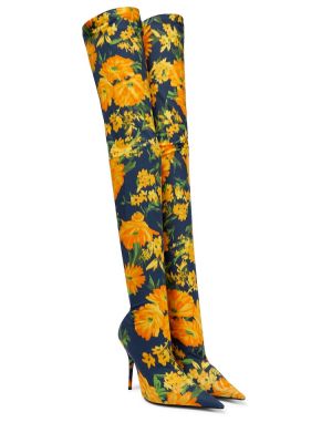 Gumijasti škornji s cvetličnim vzorcem Balenciaga