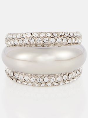Křišťálový prsten Saint Laurent stříbrný