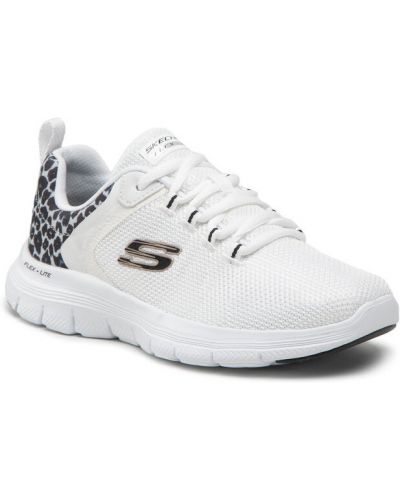 Леопардові кросівки Skechers білі