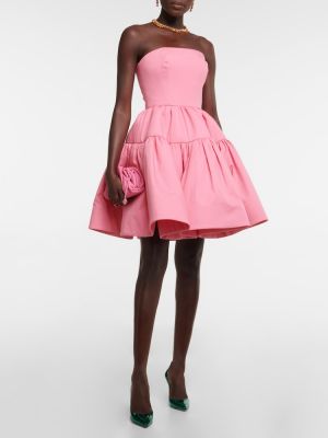 Bavlněné šaty Oscar De La Renta růžové