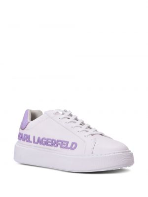 Sneakersy skórzane Karl Lagerfeld fioletowe