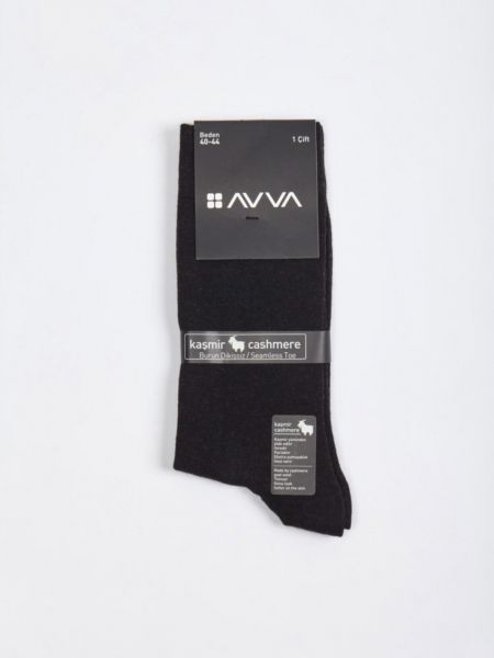 Čarape od kašmira Avva crna