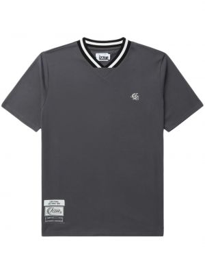 T-shirt brodé en coton Izzue gris