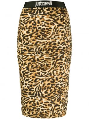 Raštuotas pieštuko formos sijonas leopardinis Just Cavalli