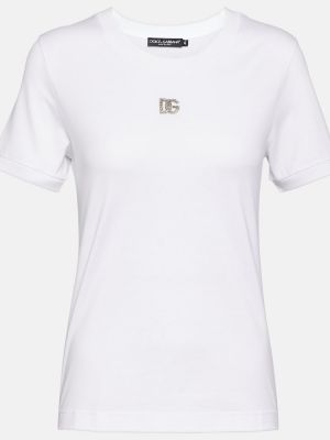 Bavlnené tričko Dolce&gabbana biela