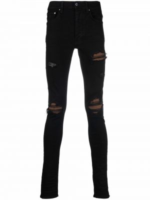 Skinny fit-jeans med sliten Amiri svart