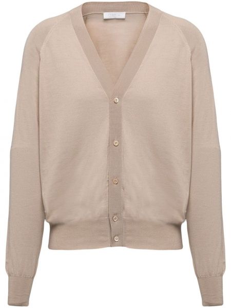 Cardigan à col v Prada blanc