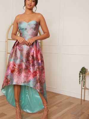 Платье с принтом Chi Chi London розовое