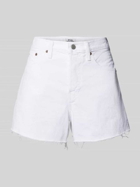 Szorty jeansowe w jednolitym kolorze Polo Ralph Lauren białe