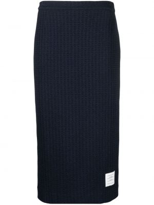 Žakárové pouzdrová sukně Thom Browne modré