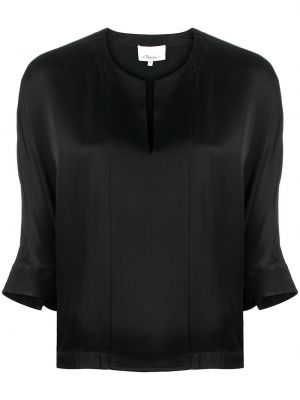 Сатенена блуза 3.1 Phillip Lim черно