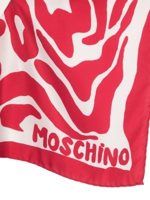 Hedvábný šál s potiskem Moschino