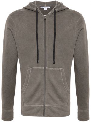 Jersey fleece hoodie James Perse braun
