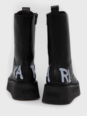 Шкіряні черевики на платформі Karl Lagerfeld чорні