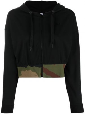 Blixtlås hoodie Moschino svart