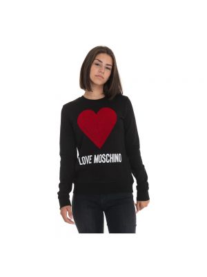 Sweter z okrągłym dekoltem Love Moschino czarny