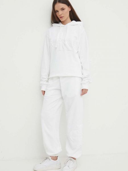 Светр з капюшоном з аплікацією Calvin Klein Jeans білий