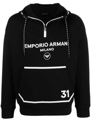 Trykt kort genser Emporio Armani svart