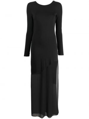 Μάξι φόρεμα από ζέρσεϋ Patrizia Pepe μαύρο