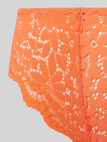 Stringi koronkowe Skiny pomarańczowe