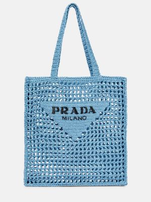 Сумка шоппер Prada, синяя