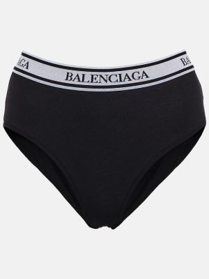 Žakárové kalhotky Balenciaga černé