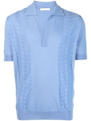 Памучна поло тениска Cruciani синьо