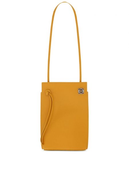 Kožna torba za preko ramena s džepovima Loewe žuta