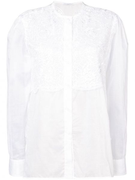 Camisa de flores de encaje Ermanno Scervino blanco