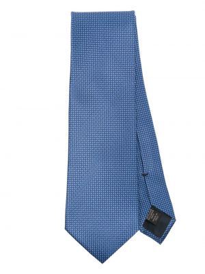 Svilena kravata s printom Brioni plava