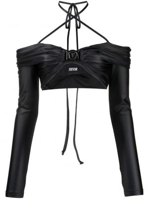 Crop topiņš Versace Jeans Couture melns