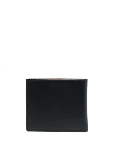 Pruhovaná kožená peněženka s potiskem Paul Smith černá