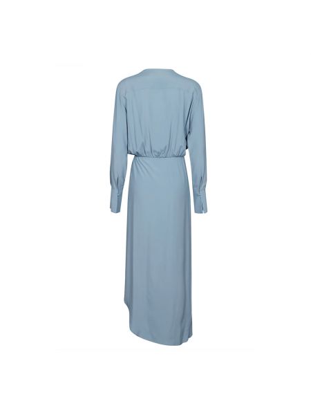 Sukienka długa z długim rękawem Federica Tosi niebieska
