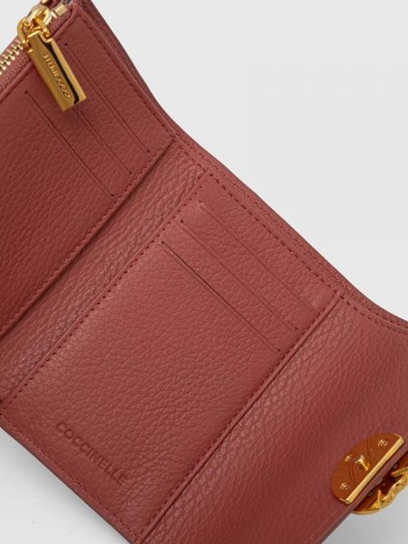Червоний шкіряний гаманець Coccinelle