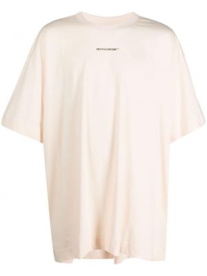 T-shirt en coton couleur unie Monochrome beige