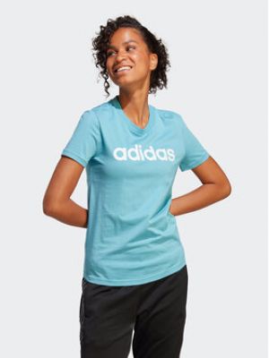 Koszulka z krótkim rękawem Adidas niebieska