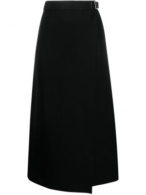 Falda midi con hebilla Jil Sander negro