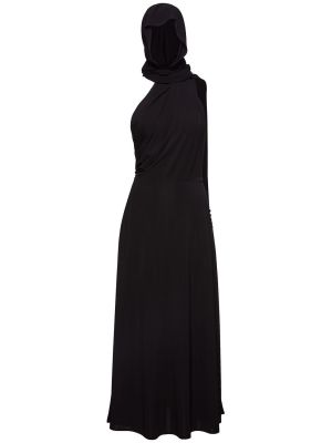 Jersey minikleid mit kapuze Magda Butrym schwarz