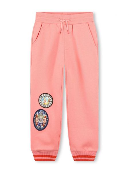 Puuvilla leggingsit tytöille Kenzo Kids pinkki