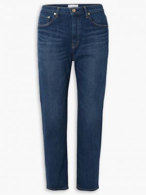 Укороченные прямые джинсы со средней посадкой The Sapphire Tu Es Mon Trésor синий