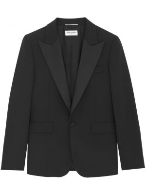 Czarny garnitur wełniany Saint Laurent