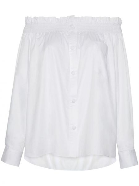 Βαμβακερή μπλούζα Adam Lippes λευκό