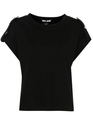 Bavlnené tričko Dkny čierna