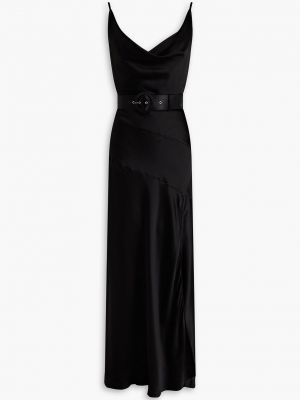 Атласное длинное платье Nicholas черное
