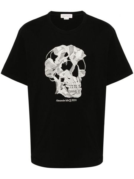T-shirt aus baumwoll Alexander Mcqueen schwarz