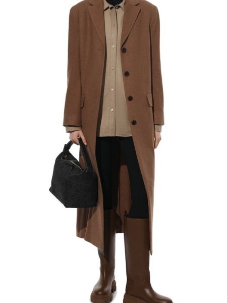Кожаные сапоги Gia Couture коричневые