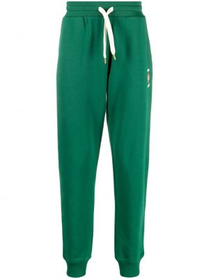 Spodnie sportowe bawełniane z nadrukiem Casablanca zielone